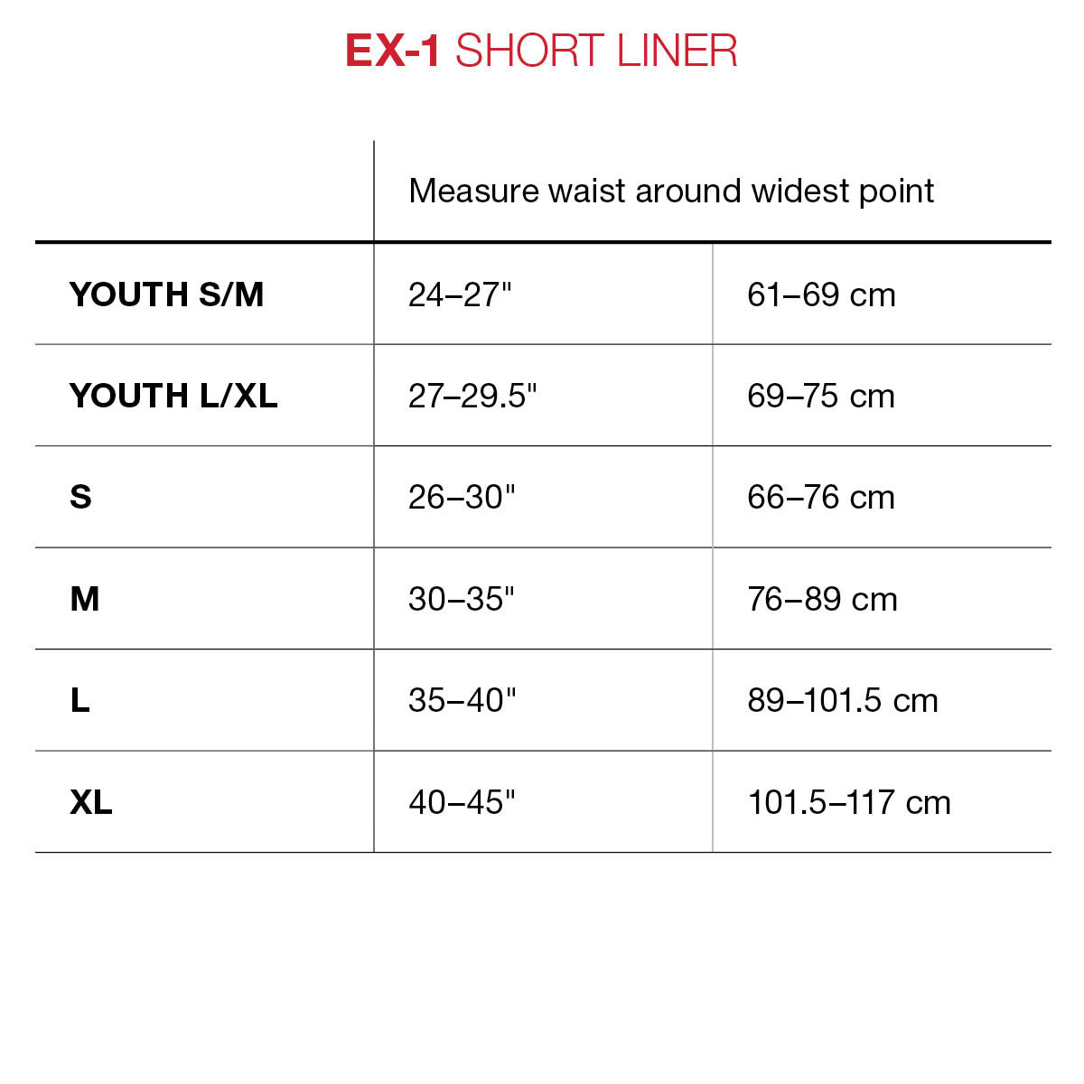 G-Form EX-1 short liner, sort-gul/sort