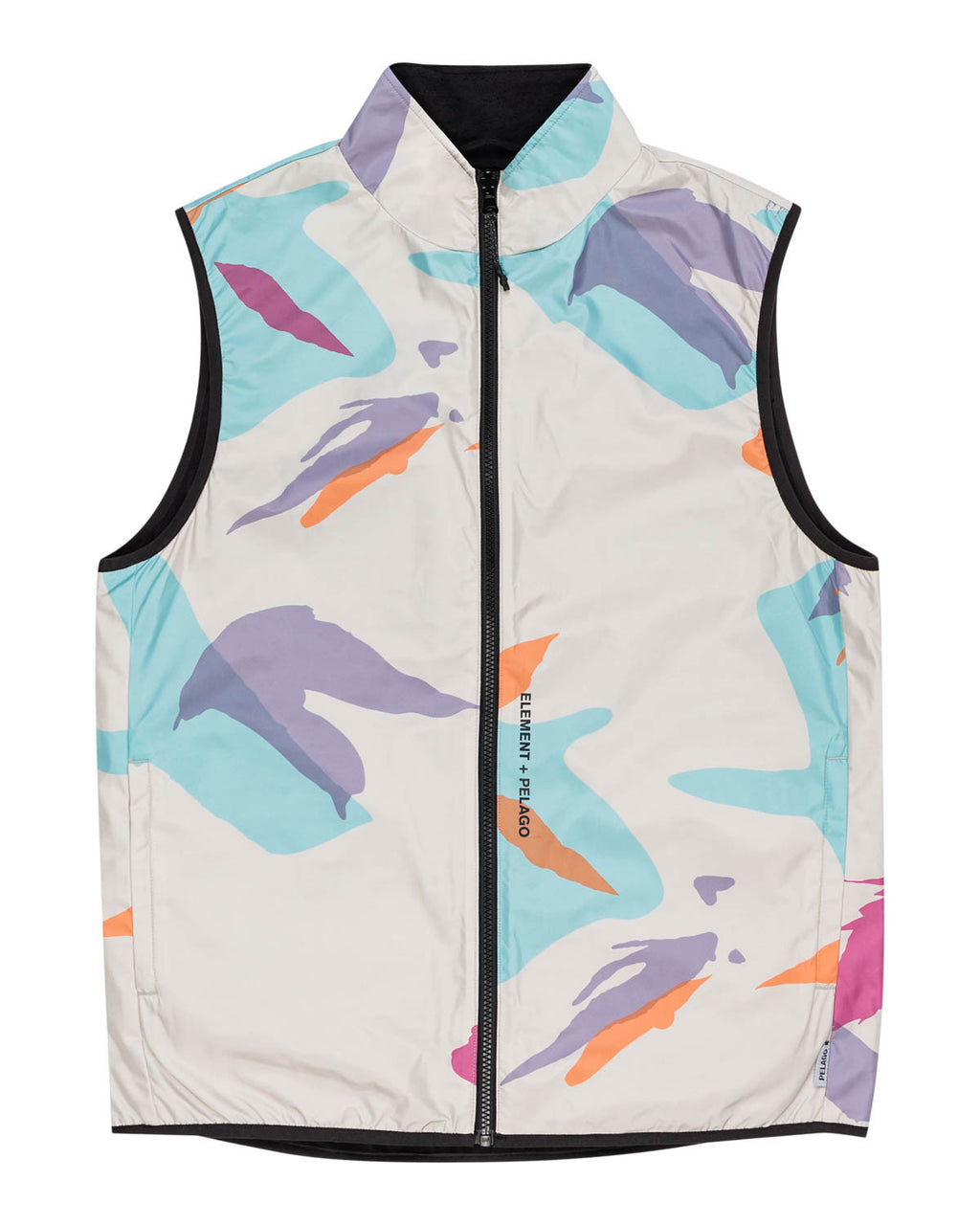 Pelago x Element vendbar vest, camo/sort
