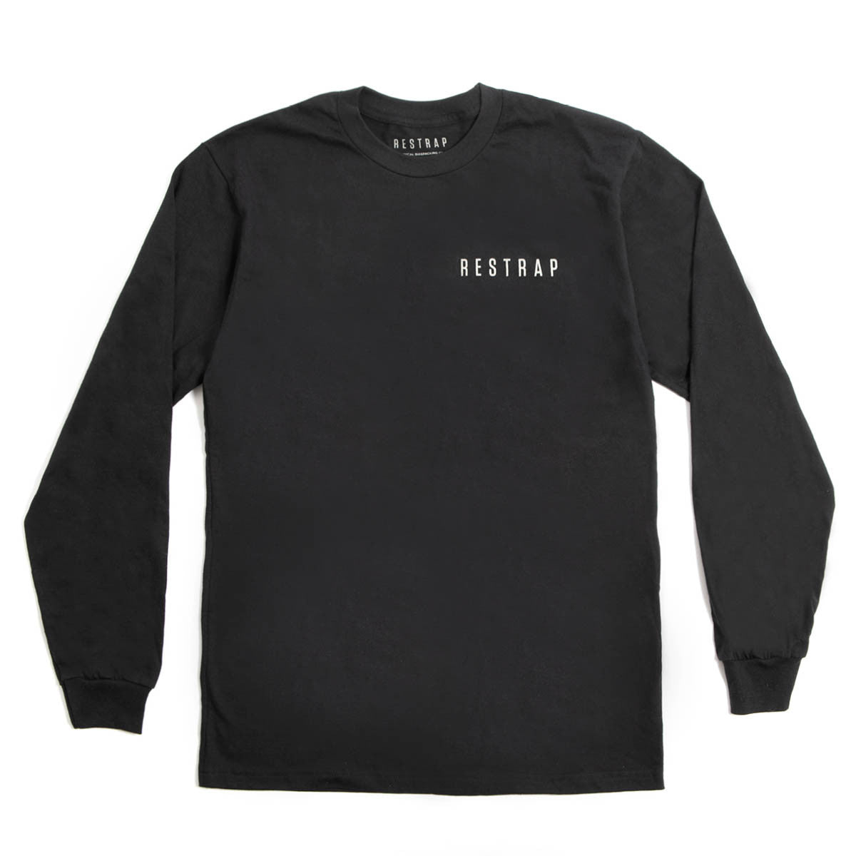 Restrap langærmet T-shirt, sort