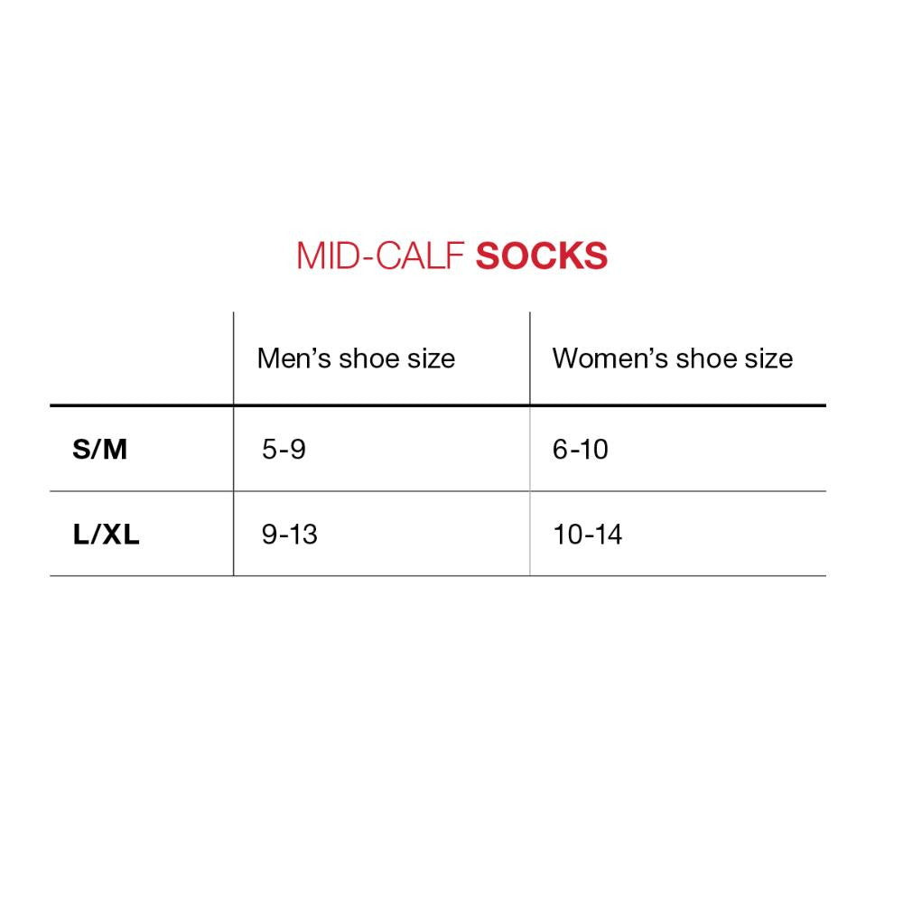 G-Form Mid-Calf sokker S/M, hvid/sort/rød