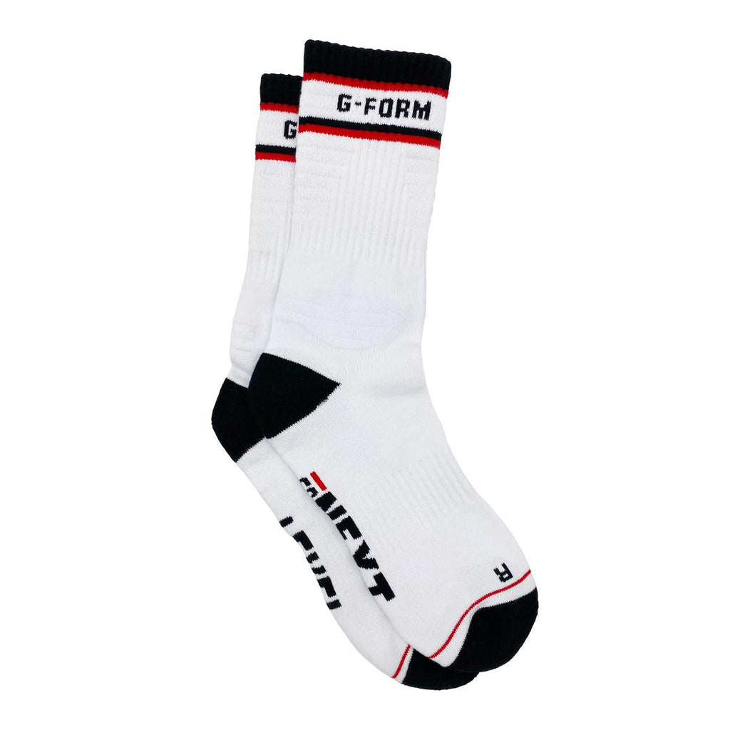 G-Form Mid-Calf sokker S/M, hvid/sort/rød