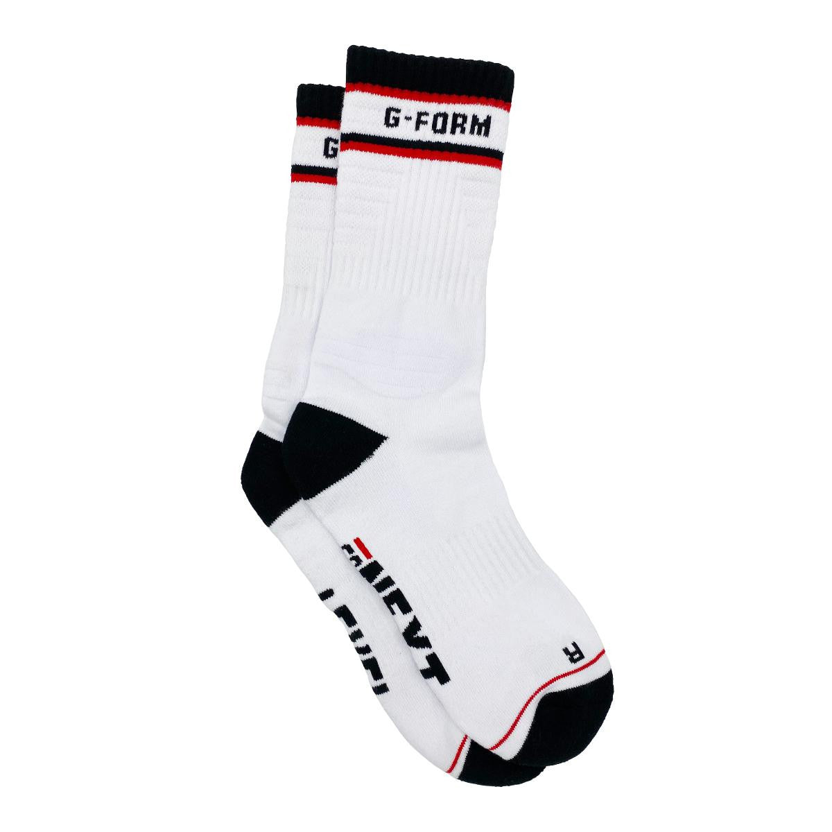 G-Form Mid-Calf sokker S/M, hvid/sort/rød