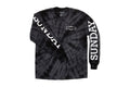 Sunday Rockwell Box langærmet T-shirt S, tie-dye sort