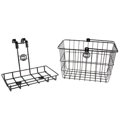 Wald 3339 bagagebærer med kurv, sort
